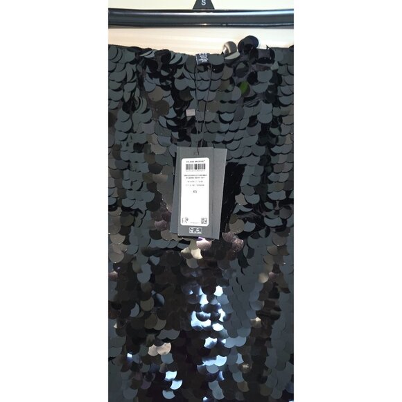 Vero Moda Black Sequin Mini Skirt Size xs - Picture 7 of 11
